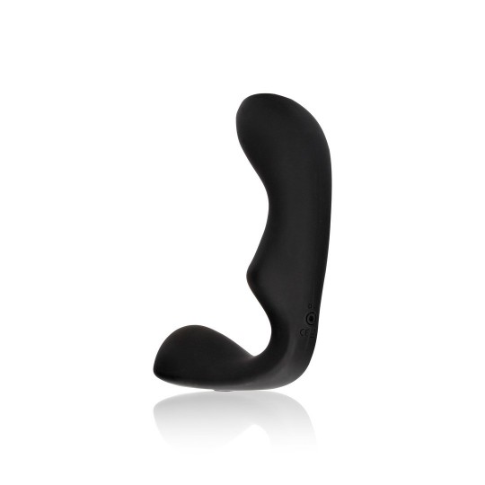 POINTED VIBRATING PROSTATE MASSAGER WITH REMOTE CONTROL - BLACK