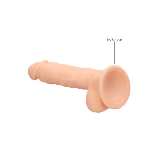 SILICONE DILDO WITH BALLS - 7 / 18 CM