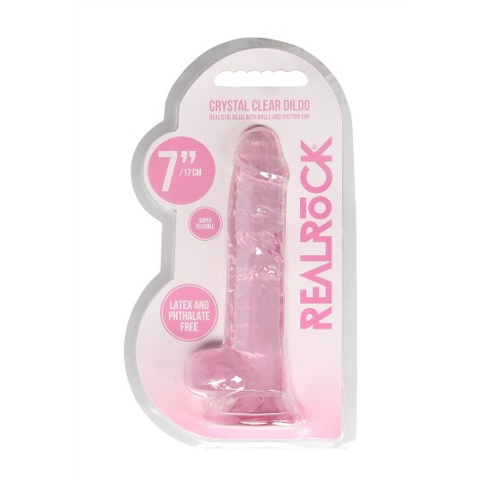 REALISTIC DILDO WITH BALLS - 7 / 18 CM