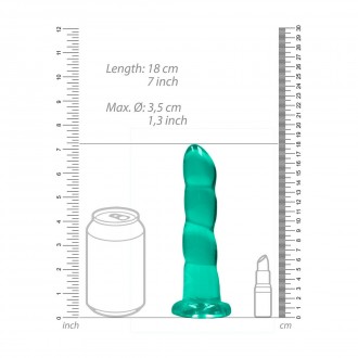 NON-REALISTIC DILDO WITH SUCTION CUP - 7 / 17 CM