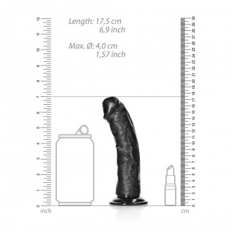 CURVED REALISTIC DILDO WITH SUCTION CUP - 6 / 15,5 CM