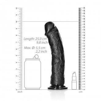 CURVED REALISTIC DILDO WITH SUCTION CUP - 9 / 23 CM