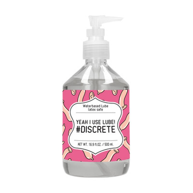 YEAH I USE LUBE #DISCRETE - WATERBASED LUBRICANT - 17 FL OZ / 500 ML