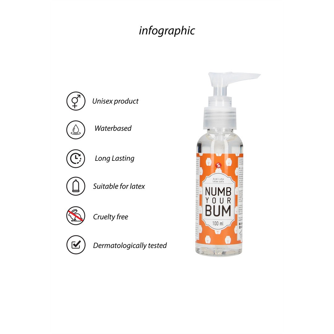 NUMB YOUR BUM - ANAL LUBRICANT - 3 FL OZ / 100 ML