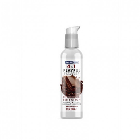 4 IN 1 LUBRICANT WITH CHOCOLATE SENSATION FLAVOR - 4 FL OZ / 118 ML