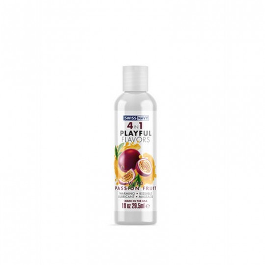 4 IN 1 LUBRICANT WITH WILD PASSION FRUIT FLAVOR - 1 FL OZ / 30 ML