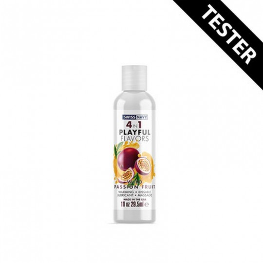 4 IN 1 LUBRICANT WITH WILD PASSION FRUIT FLAVOR - 1 FL OZ / 30 ML - TESTER