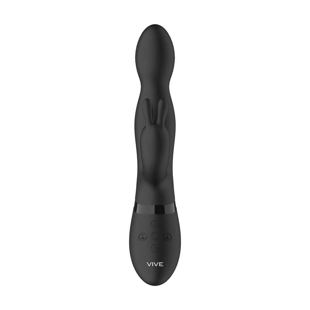 NIVA - ROTATING RABBIT VIBRATOR - BLACK