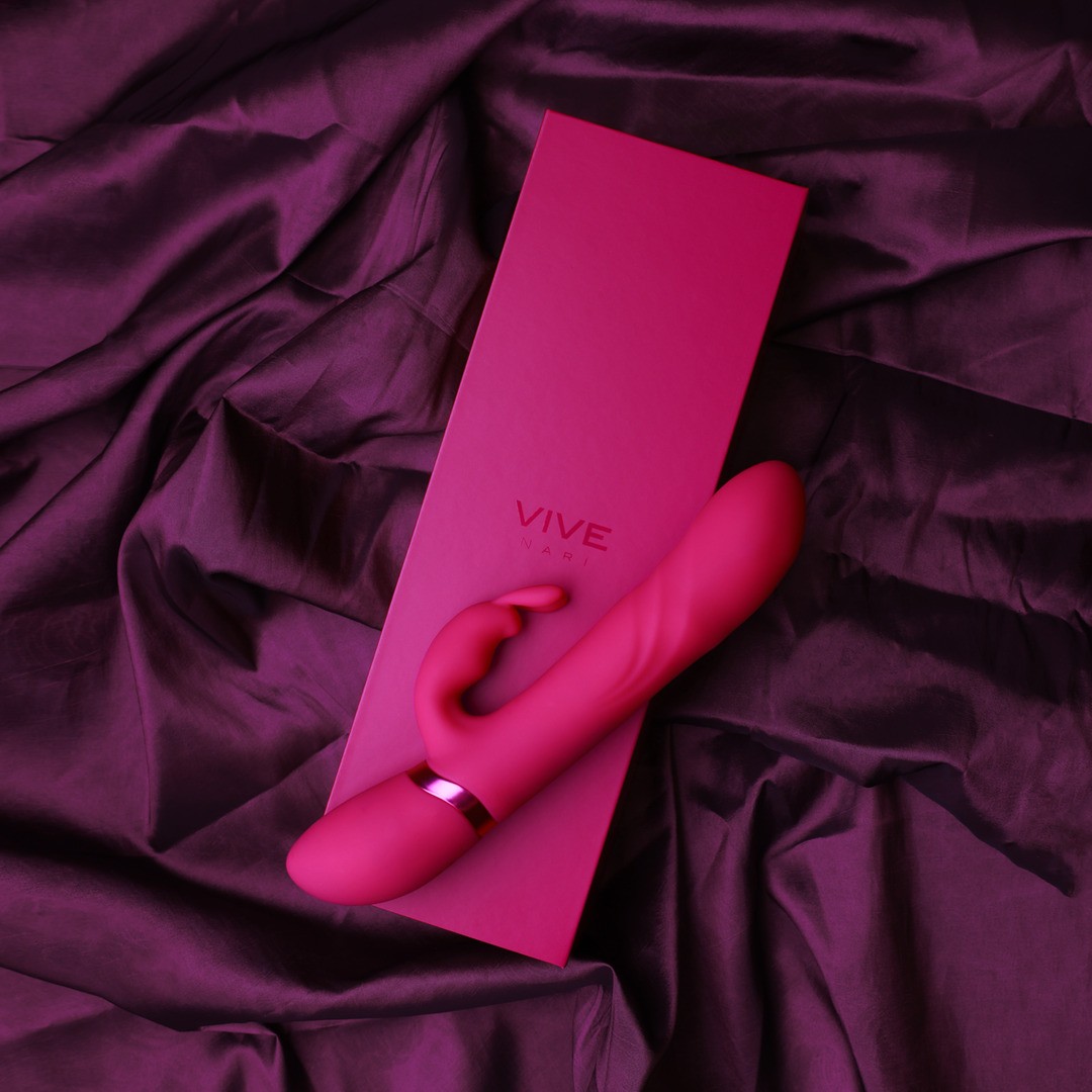 NARI - VIBRATING AND ROTATING BEADS, G-SPOT RABBIT - PINK