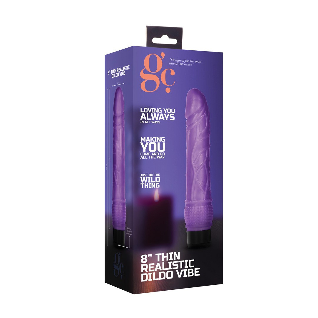 VIBRATEUR THIN REALISTIC DILDO 8&quot; 20 CM GC