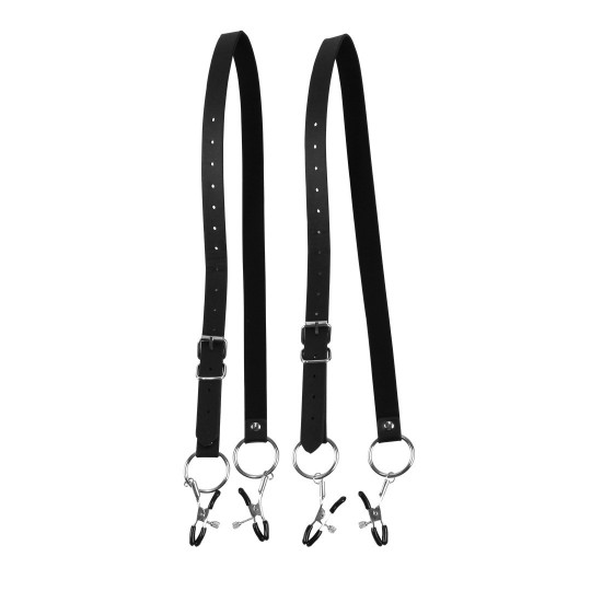 LABIA SPREADER WITH CLAMPS - BLACK