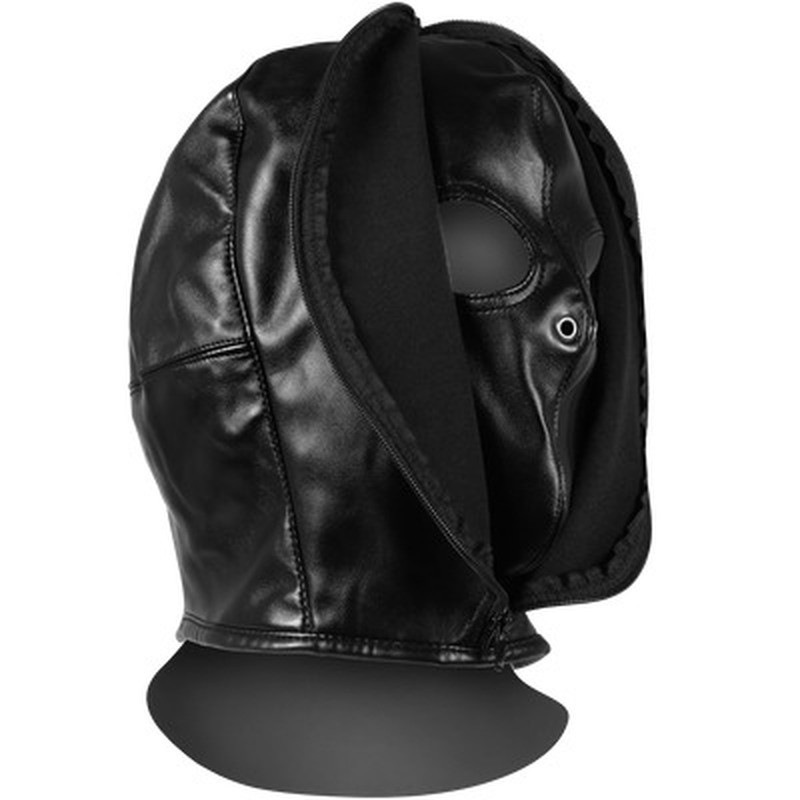 ZIP-UP BONDAGE MASK - BLACK