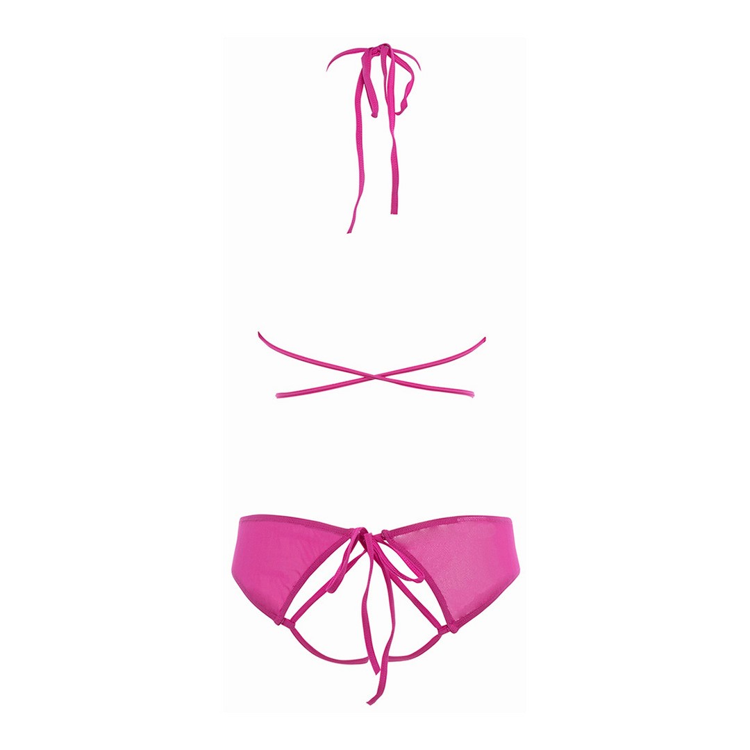 MARLEY - PEEKABOO AND PANTY - HOT PINK