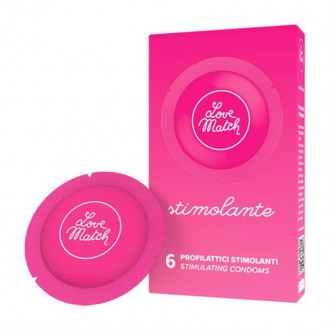 STIMOLANTE - RIBS AND DOTS CONDOMS - 6 PIECES