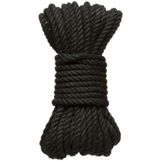 BIND AND TIE - 6MM HEMP BONDAGE ROPE - 30 FT - BLACK