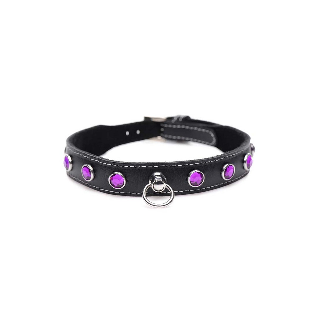 ROYAL VIXEN - LEATHER COLLAR WITH RHINESTONES