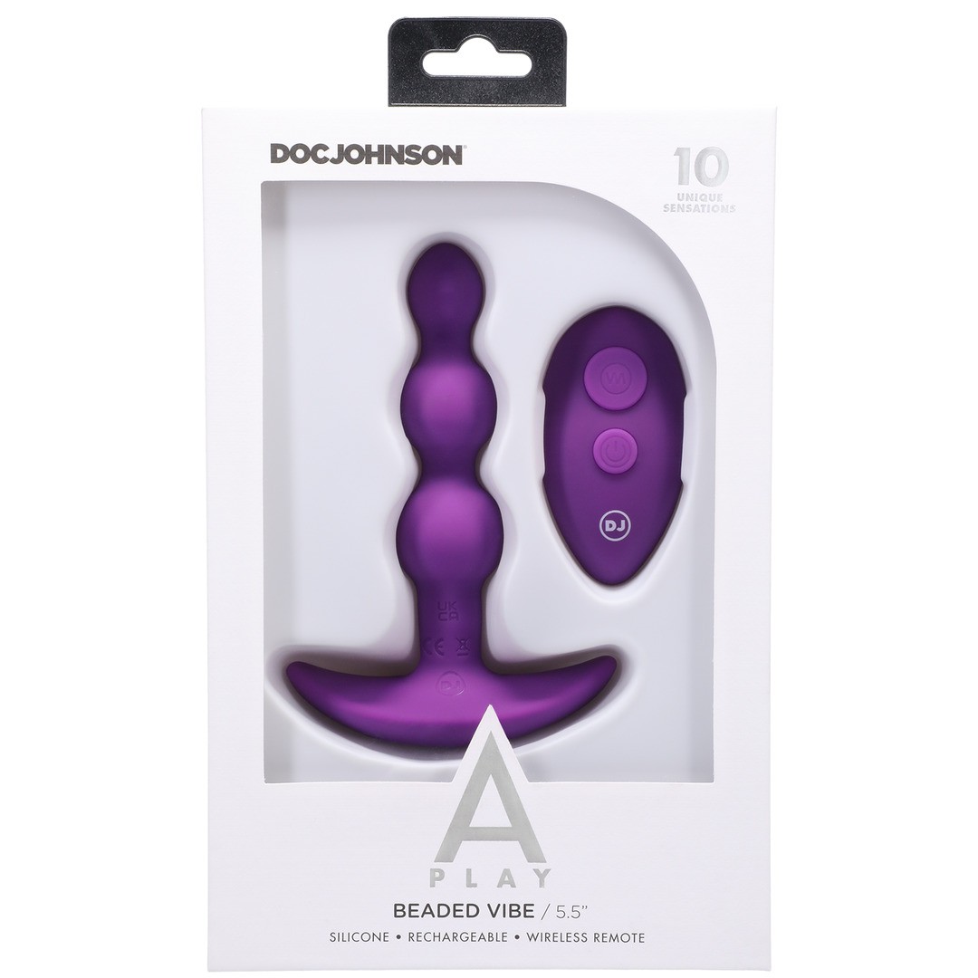 BEADED VIBE - SILICONE ANAL PLUG WITH REMOTE CONTROL