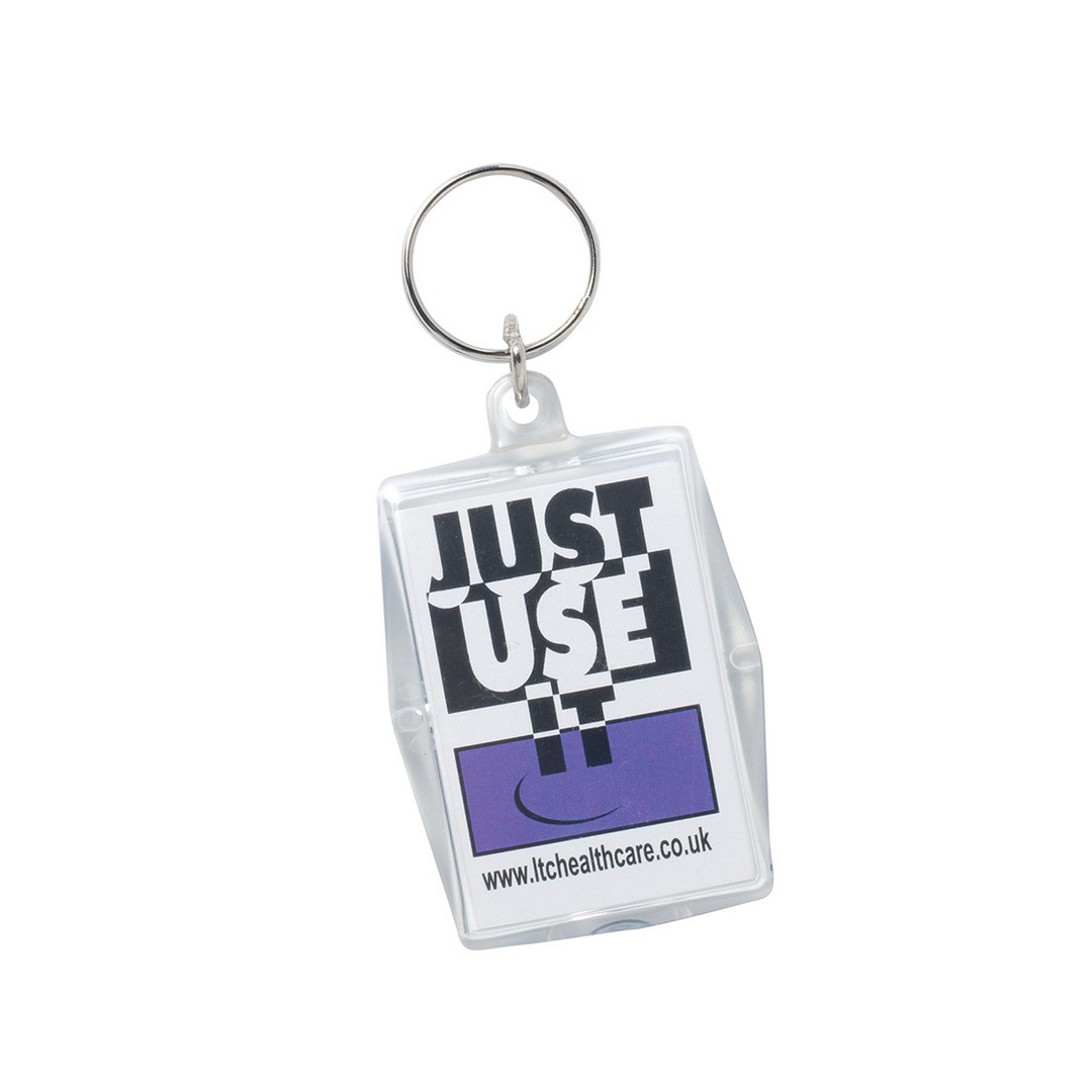 CONFEZIONE DA 50 PORTACHIAVI CON PROFILATTICI EXS KEY RINGS &#039;JUST USE IT&#039; 