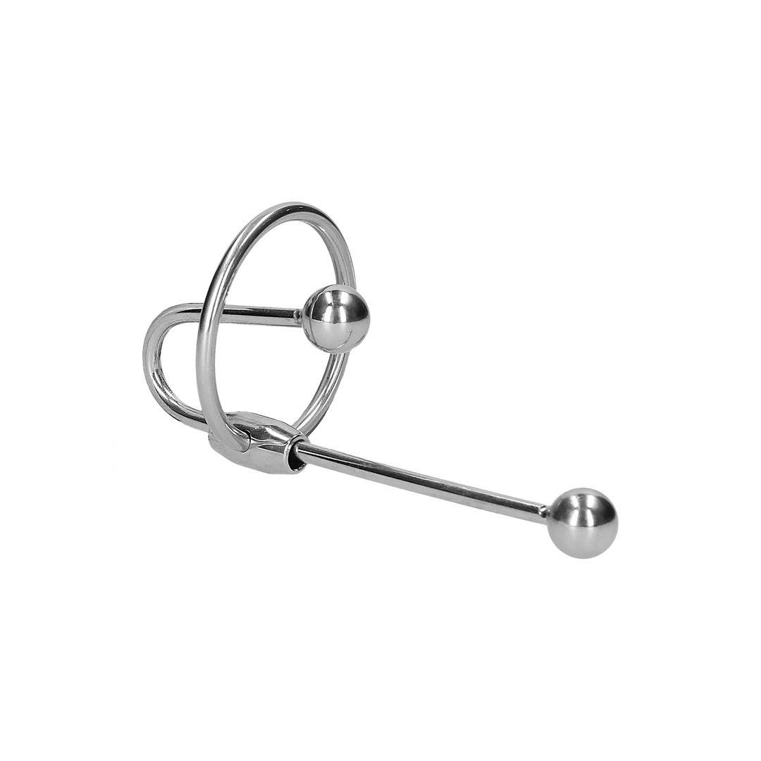 STAINLESS STEEL PENIS PLUG WITH BALL - 0.4 / 10 MM