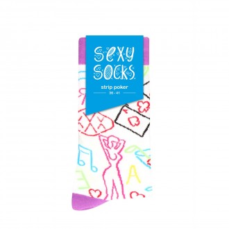 STRIP POKER SOCKS - US SIZE 8-12 / EU SIZE 42-46