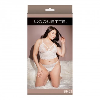 BRALETTE AND CROTCHLESS TIGHTS - PLUS SIZE