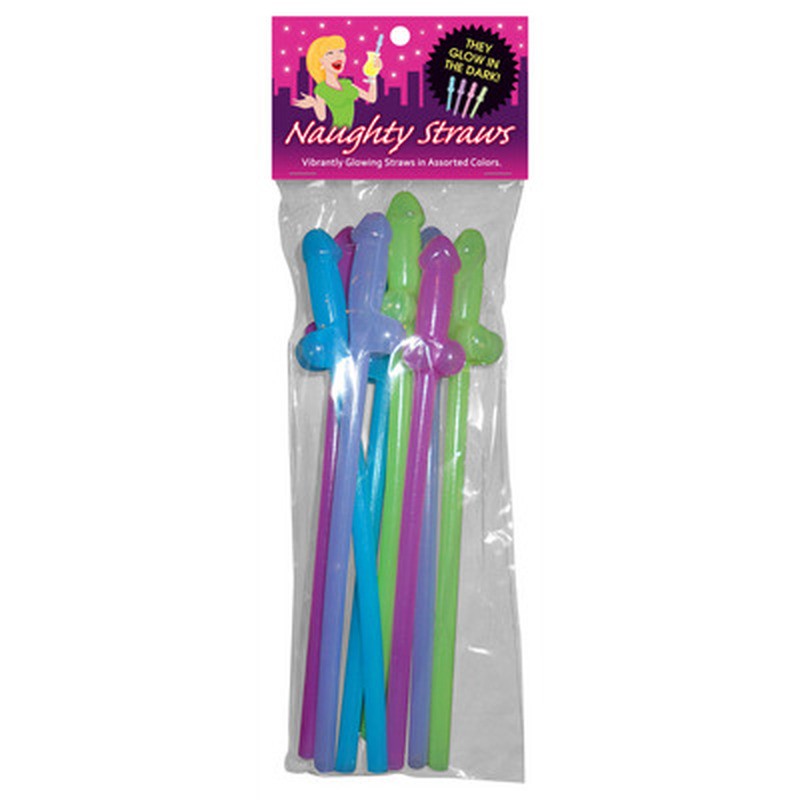 GLOW-IN-THE-DARK NAUGHTY STRAWS