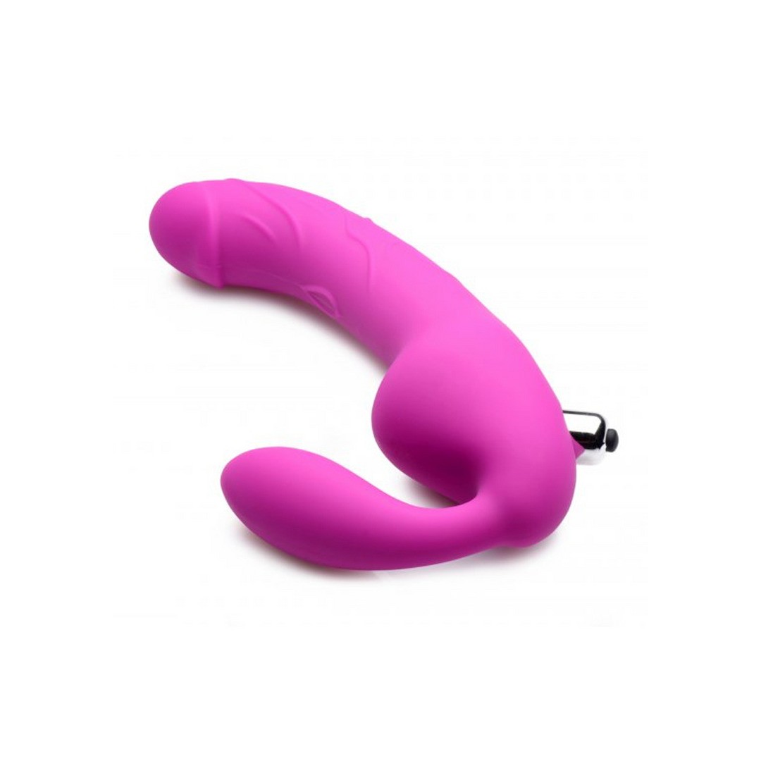 ROYAL RIDER - VIBRATING SILICONE STRAPLESS STRAP-ON