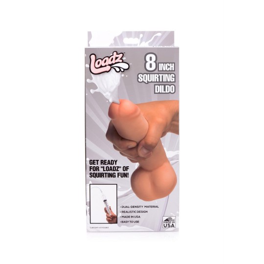 REALISTIC DUAL DENSITY SQUIRTING DILDO - 8 / 20,5 CM