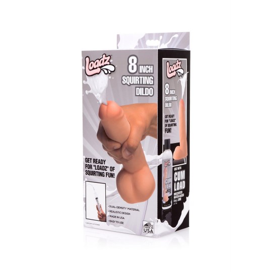 REALISTIC DUAL DENSITY SQUIRTING DILDO - 8 / 20,5 CM