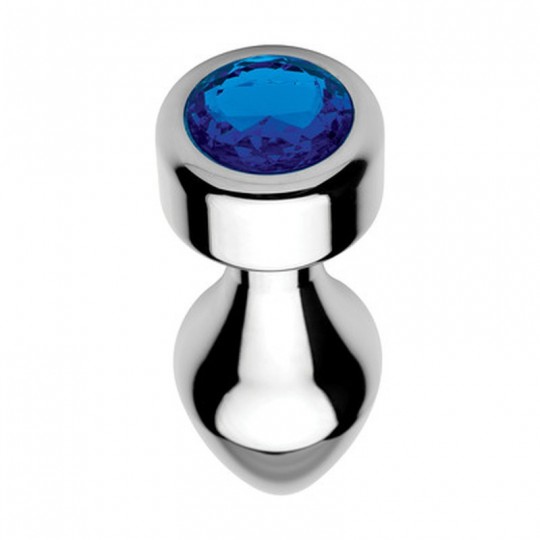 BLUE GEMSTONE - WEIGHTED BASE ALUMINUM PLUG - MEDIUM