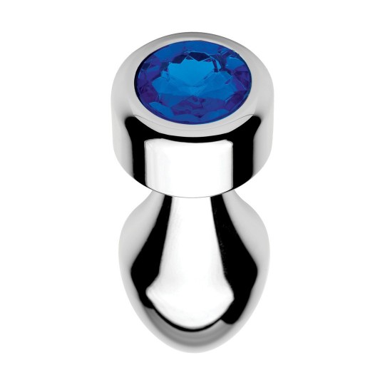 BLUE GEMSTONE - WEIGHTED BASE ALUMINUM PLUG - SMALL