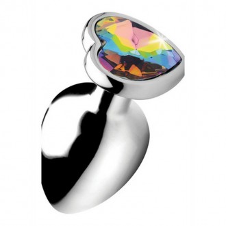 RAINBOW PRISM - HEART BUTT PLUG - LARGE