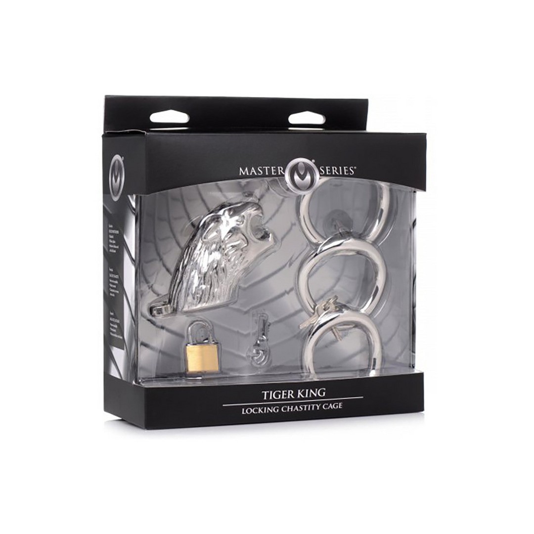 TIGER KING LOCKABLE CHASTITY CAGE