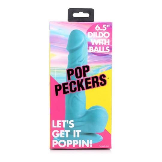 POP - DILDO WITH BALLS - 6.5 / 16.5 CM