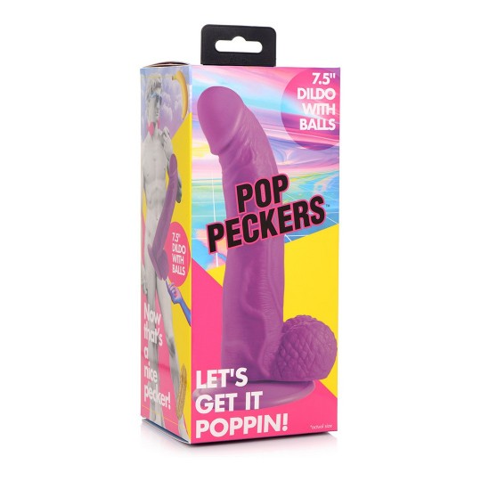 POP - DILDO WITH BALLS - 7.5 / 19 CM