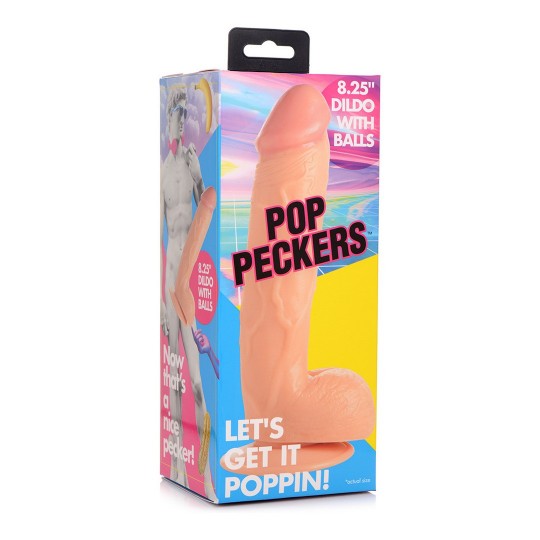 POP - DILDO WITH BALLS - 8.25 / 21 CM