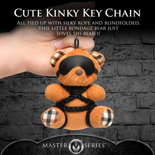 ROPE TEDDY BEAR KEYCHAIN - BROWN