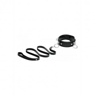 LEATHER COLLAR WITH LEASH