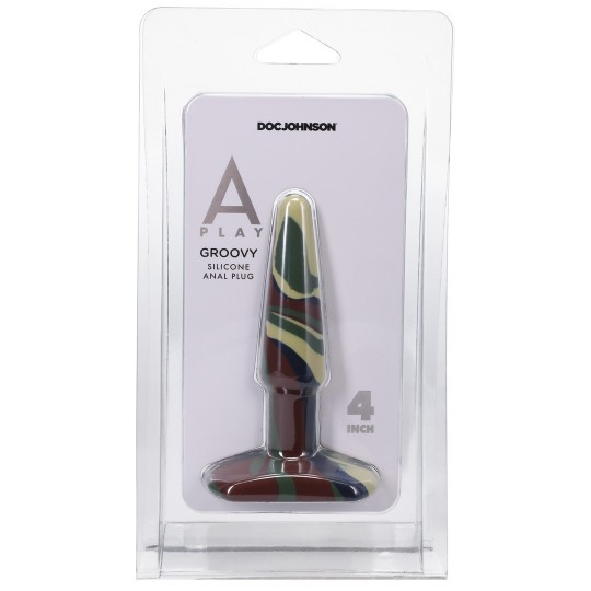 GROOVY - SILICONE ANAL PLUG - 4 / 10 CM - CAMOUFLAGE