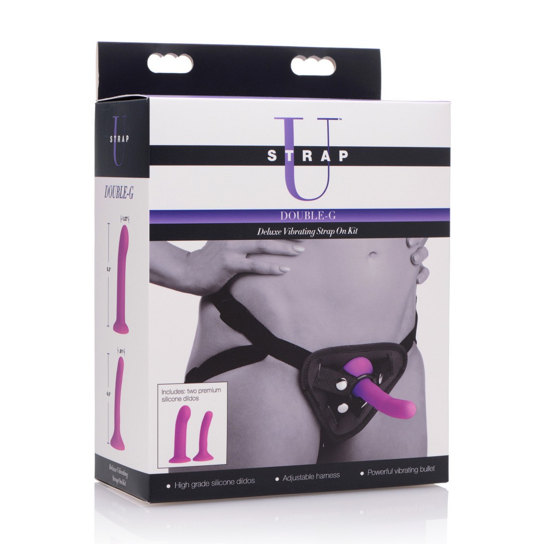 DOUBLE-G DELUXE - VIBRATING STRAP-ON HARNESS