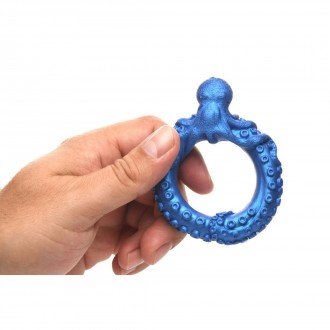 POSEIDON\'S OCTO-RING - SILICONE COCK RING - BLUE