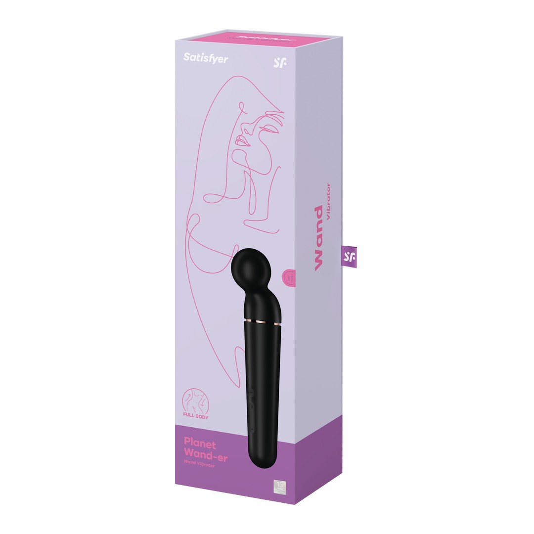 PLANET WAND-ER - WAND VIBRATOR - BLACK/ROSE GOLD