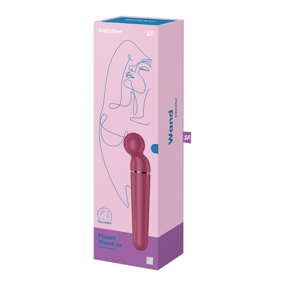 PLANET WAND-ER - WAND VIBRATOR - BERRY/ROSE GOLD