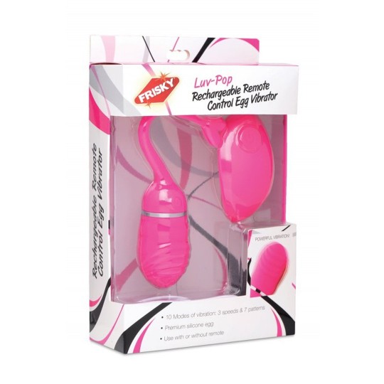 LUV-POP - RECHARGEABLE VIBRATING EGG WITH REMOTE CONTROL