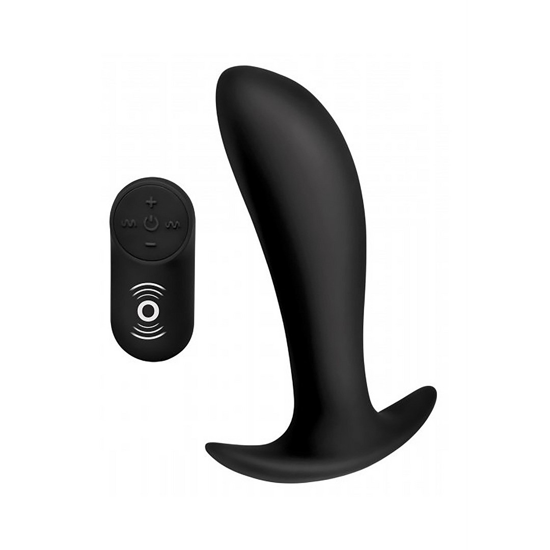 SILICONE PROSTATE VIBRATOR WITH REMOTE CONTROL