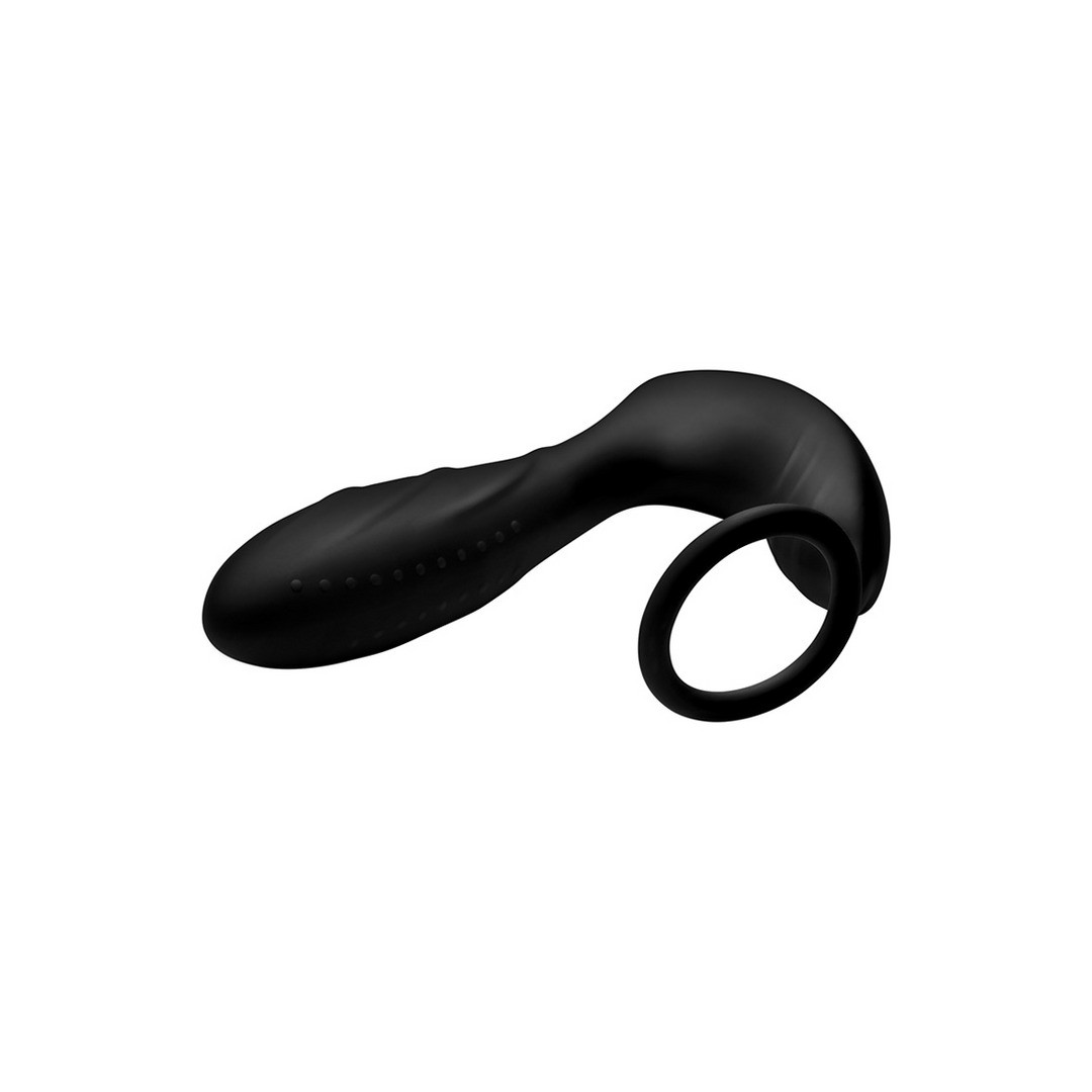 SILICONE PROSTATE VIBRATOR AND STRAP WITH REMOTE CONTROL