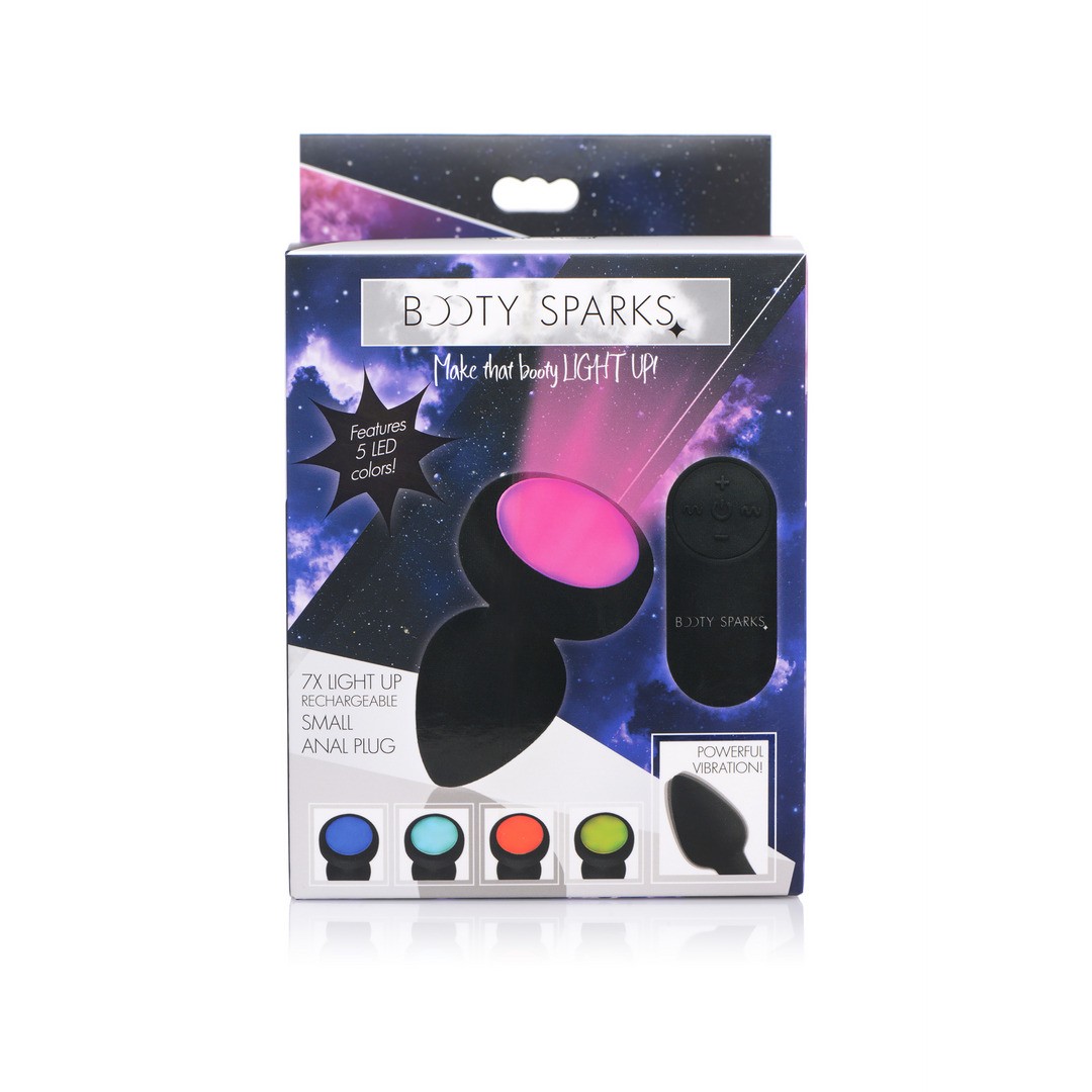 SILICONE VIBRATING LED PLUG - SMALL