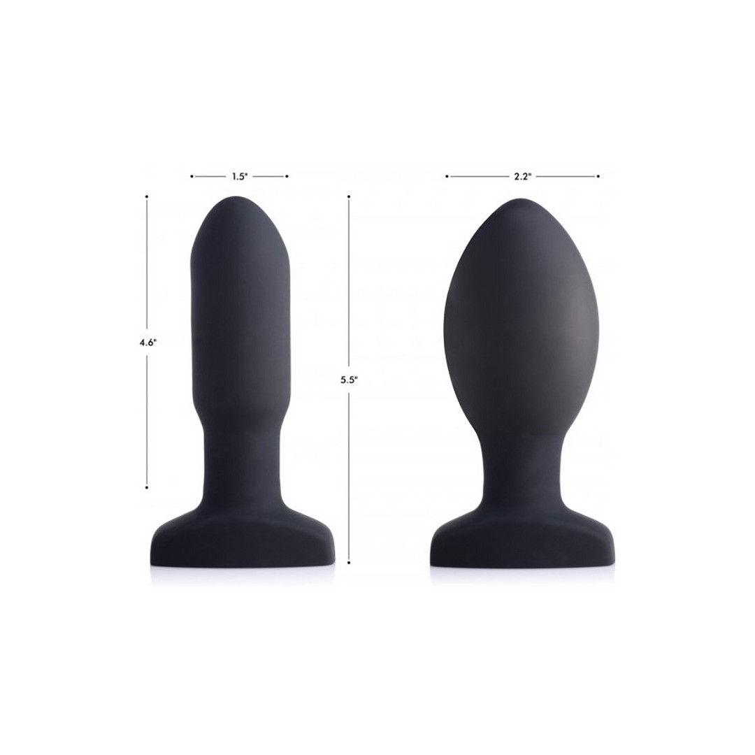 INFLATABLE VIBRATING SILICONE BUTT PLUG