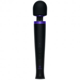 RECHARGEABLE POWER WAND - ULTRA-POWERFUL SILICONE WAND MASSAGER - BLACK