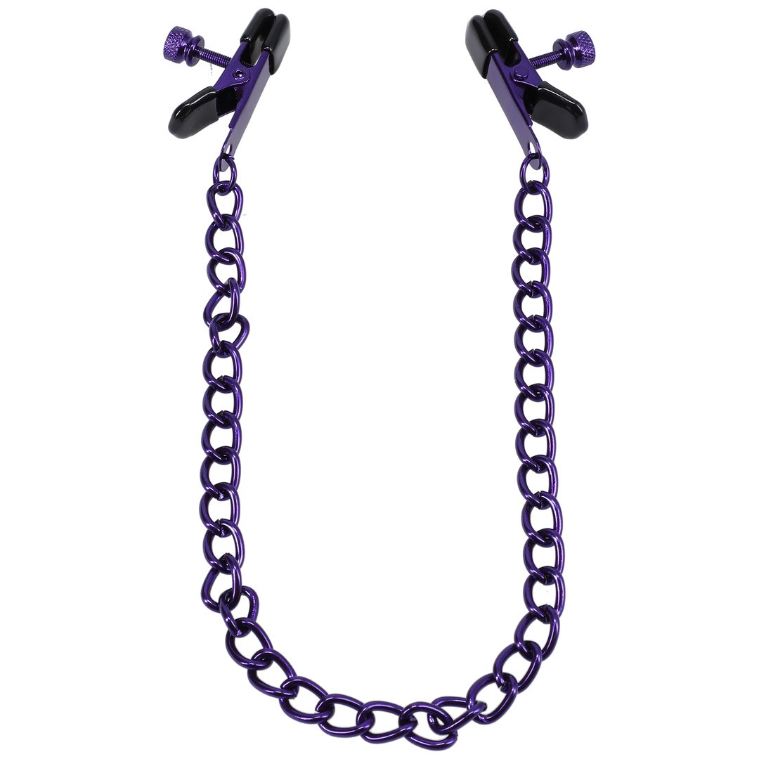 CHAINED UP - NIPPLE CLAMPS - PURPLE